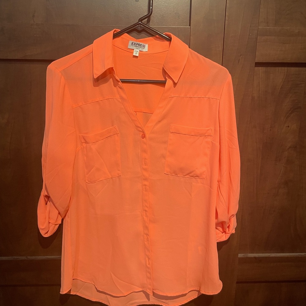 Express Orange portofino button down M